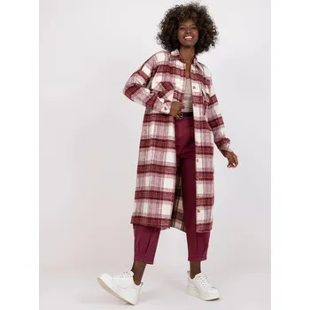 Dámská košile Dámská košile EM-KS-002/04.50P Ecru-vínová - FPrice ecru-vínová one size