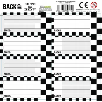 samolepka Samolepky na sešit Šachovnice v2 Backup Derform