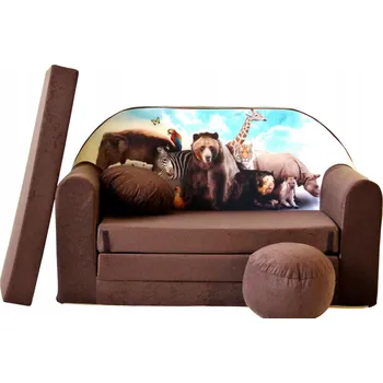 Pohovka Pohovka Tuppi SWM 98 x 168 cm, hnědý velur