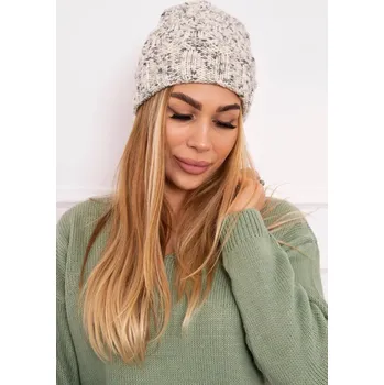 Čepice Dámská čepice Eliza K205 ecru+grey UNI