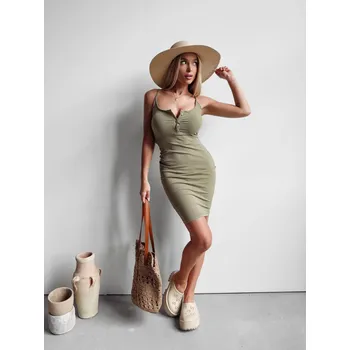 Dámské šaty Dámské šaty 279133 khaki - Ola Voga M