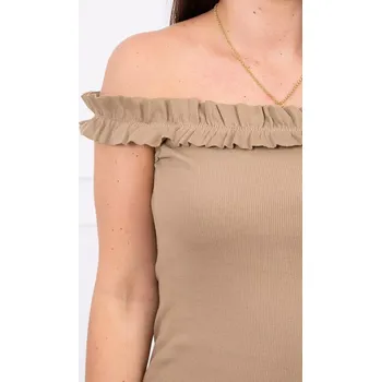 Dámská halenka Velbloudí halenka s volánky UNI