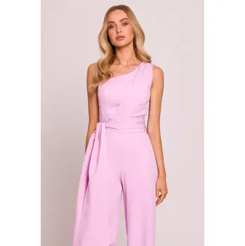 Dámský overall M845 Kombinéza na jedno rameno se šerpou - cukrově růžová EU XXL