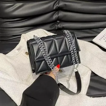 Kabelka Elegantní mini kabelka přes rameno s řetízkem Barva (Varianta): Černá