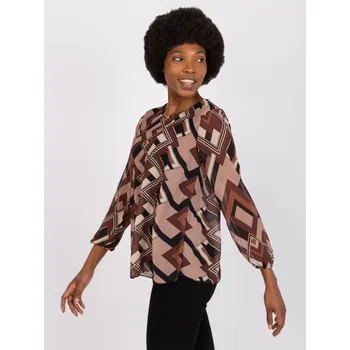 Dámská halenka Halenka DHJ BZ 8643 2.67P hnědá jedna velikost