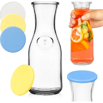 KARAFA 500 ml DŽBÁN na nápoje limonádu vodu džusy nektary SKLENĚNÝ 0,5 L