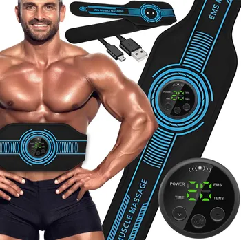 Masážní přístroj MASÁŽNÍ PŘÍSTROJ ELEKTROSTIMULÁTOR SVALŮ KRKU, ŠÍJE, BŘICHA EMS ELEKTROSTIMULAČNÍ ZEŠTÍHLUJÍCÍ PÁS