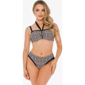 Dámské plavky Dámské dvoudílné plavky Luxe 7 S939LX7 béžové se vzorem - Self 46F