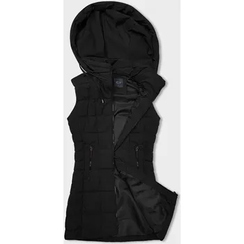 Dámská vesta Černá dámská vesta s kapucí (16M9096-392) odstíny černé M (38)