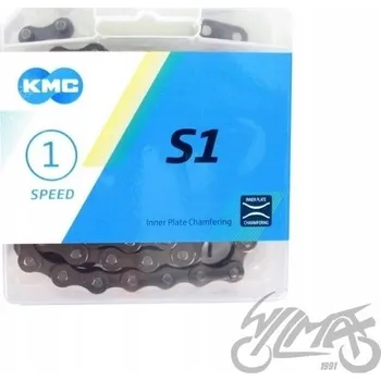 Řetěz na kolo ŘETĚZ NA KOLO 1 RYCHLOSTNÍ KMC S1 1/2” x 1/8” x 112 ČLÁNKŮ
