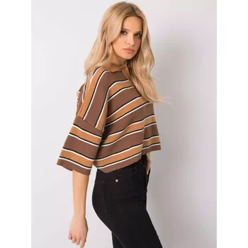 Dámská halenka Halenka 269 BZ 15501.95P hnědá jedna velikost