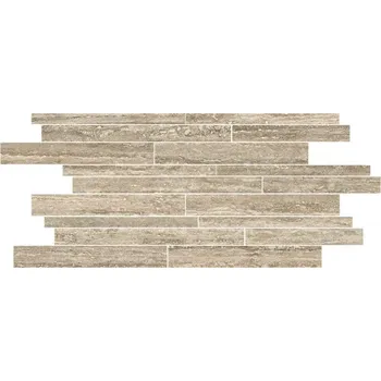 Dlažba Thermae Verso Mattoncino T. Walnut Natural Rift - dlaždice mozaika 30x60 hnědá matná TRV996N
