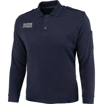 Pánské tričko Polokošile dlouhý rukáv MARINE NATIONALE MODRÁ