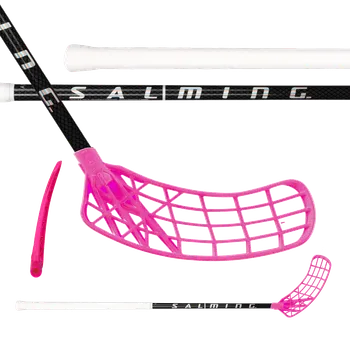 Florbal Salming Q-series Aero Trident 30 JR Black/Silver vel. 92cm (= 102cm) pravá kulatá (pravá ruka dole)