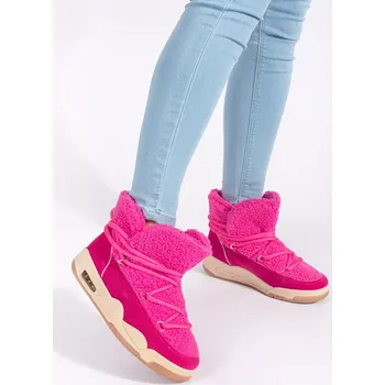 Dívčí sněhule Jedinečné růžové sněhule dámské platforma 40
