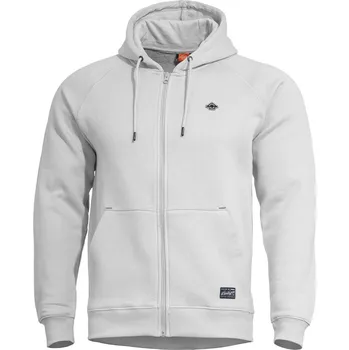 Pánská mikina Mikina PHAETON se zipem a kapucí BÍLÁ vel.XS