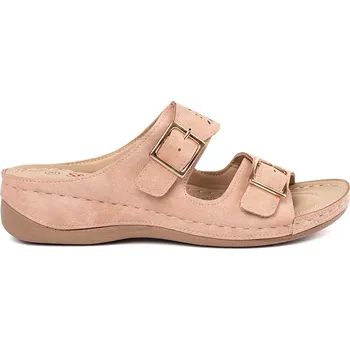 Dámské sandále Trendy sandály dámské růžové na klínku 38