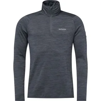 Pánské oblečení Pánská mikina s krátkým zipem Klimatex ISAMU L Černá, Stříbrná