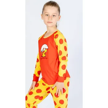 Chlapecké pyžamo Dětské pyžamo dlouhé Kuře žlutá 9 - 10
