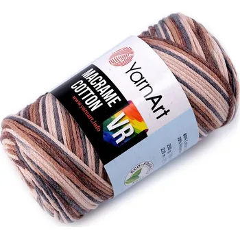 Příze Pletací příze Macrame Cotton 250 g, barva 9 (928) hnědá