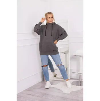 Dámská mikina Mikina Warm-up s polovičním zipem v grafitové barvě UNI