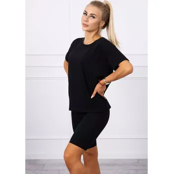 Dámská halenka Souprava top+legíny černá UNI