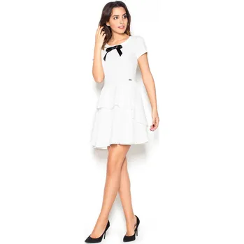 Dámské šaty Dámské denní šaty K367 - Katrus 38 ecru