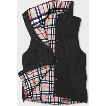 Dámská vesta Oboustranná černá dámská vesta (2383-1) odstíny černé 54