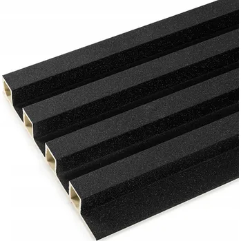 Obraz Dekorativní nástěnné lamely Černý Brokát | vzorek 8 cm | LIDERWOOD