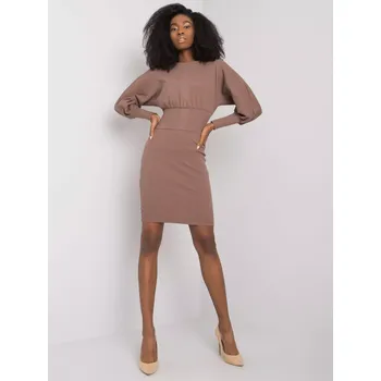 Dámské šaty Šaty RV SK 6079.65 hnědá L
