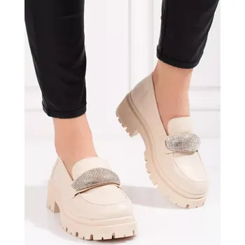 Dámské polobotky Pohodlné polobotky dámské hnědé na plochém podpatku 41