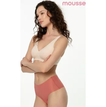 Dámské spodní prádlo Kalhotky bezešvé Mousse Maxi korálové - Julimex XL/XXL