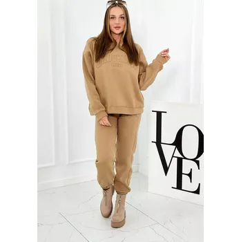 Izolovaná bavlněná souprava, mikina + kalhotami Brooklyn Velbloud UNI