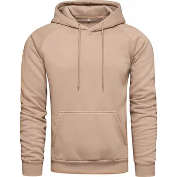 Pánská mikina Pánská Mikina Béžová s kapucí Ležérní Módní Klokanka Pro Muže XXL