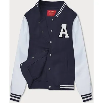 Dámská mikina Tmavě modrá dámská mikina typu "college" (AMG-57) odstíny modré L (40)