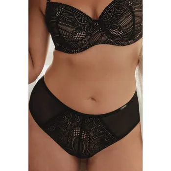 Kalhotky KALHOTKY DESIRE VYSOKÉ ČERNÉ BLACK-BEIGE L