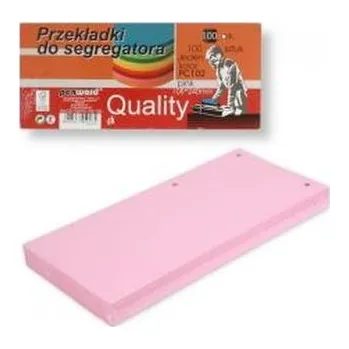 Archivační box Przekładki do segregatora 100szt pink