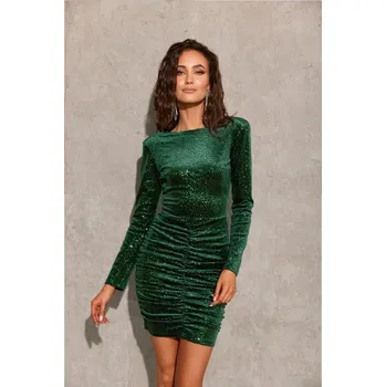 Dámské šaty Roco Fashion Večerní šaty SUK0443 zelené 38