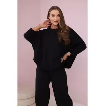 Dámská mikina Bavlněná mikina kalhoty set černý UNI