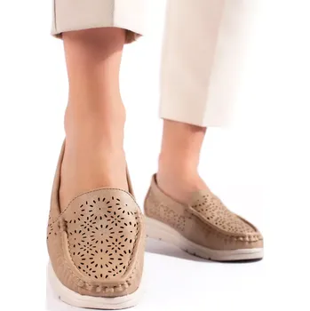 Dámské mokasíny Pěkné mokasíny dámské zelené bez podpatku 37