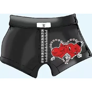 Pánské spodní prádlo Trenky s metrem-Srdíčka - M oranž