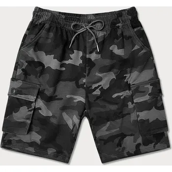 Pánské kraťasy Tmavě šedé pánské maskáčové kraťasy (8K282-2) odstíny šedé M