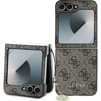 Pouzdro na mobilní telefon Guess 4G Charm Zadní Kryt pro Samsung Galaxy Z Flip 6/7 FE Barva: Hnědá