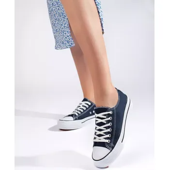 Dámská obuv Komfortní tmavě modré dámské tenisky bez podpatku 39