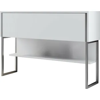 Komoda Komoda Luxe White and Silver, bílá