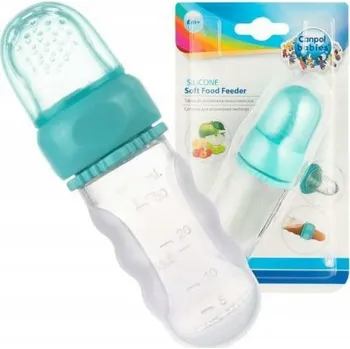 Kousátko na podávání jídla Canpol babies silikonové modré