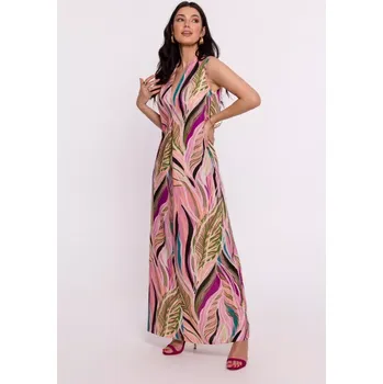 Dámské šaty B283 Maxi šaty s potiskem - model 3 EU S