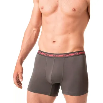 Boxerky Pánské boxerky Key MXH 178 A24 Bamboo M-2XL hnědá XXL
