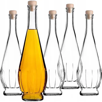 Láhev 10x SKLENĚNÁ LÁHEV ICONA 750ml 0,75L NA LIKÉRY VÍNO DŽUS LÁHEV S KORKEM