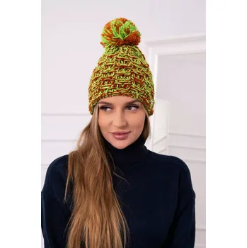 Čepice Fiona fleecová čepice K275 zelená neon+červená UNI
